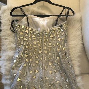 Milano mirror beaded mini dress